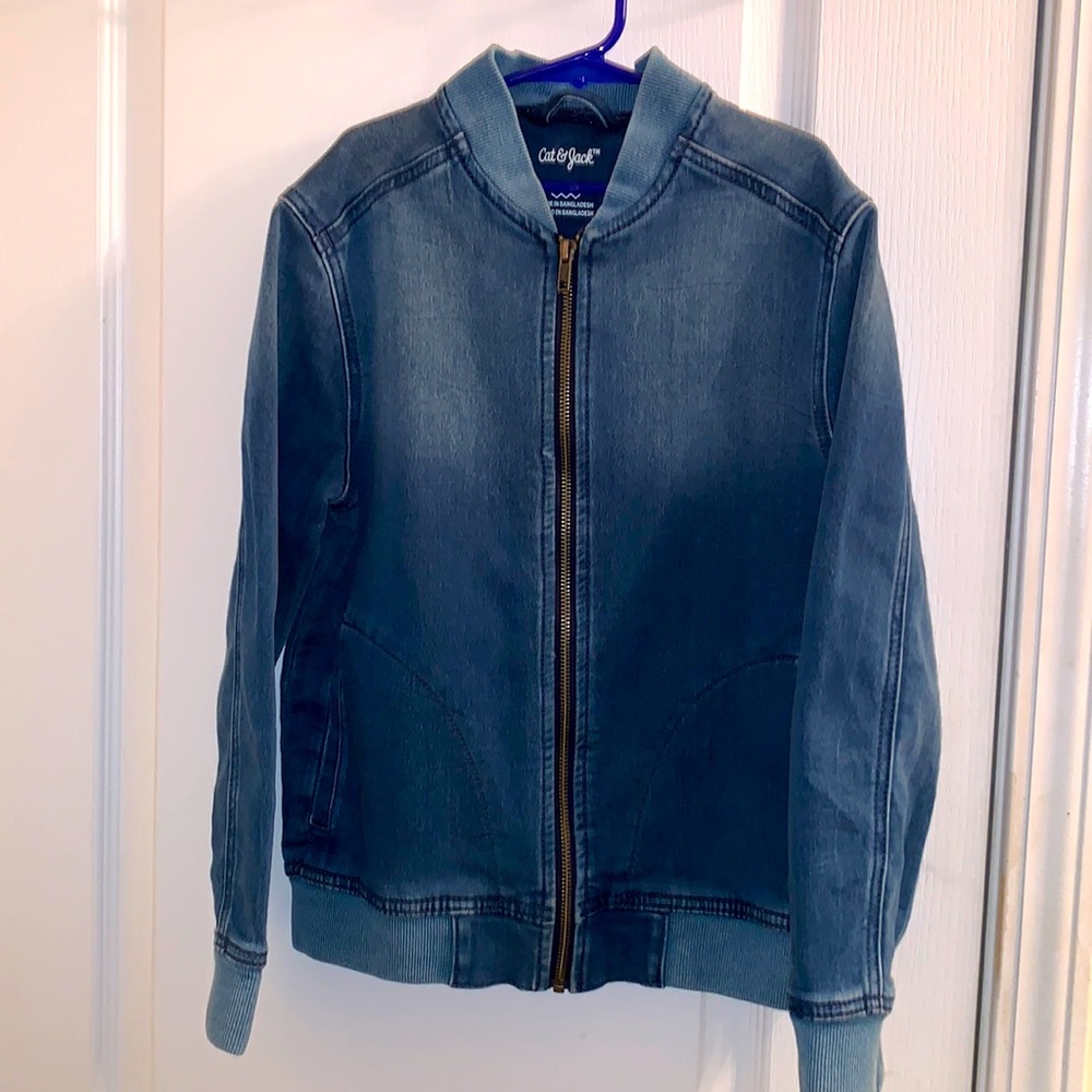 Cat & Jack Soft Brushed Cotton Blend Stretchy Jean Jacket Boys 8-10 (M)